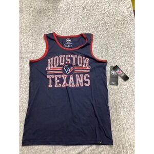 47 Brand Houston Texans NFL Tank Top Mens Medium Atlas Blue Ringer FF013PMWNGR